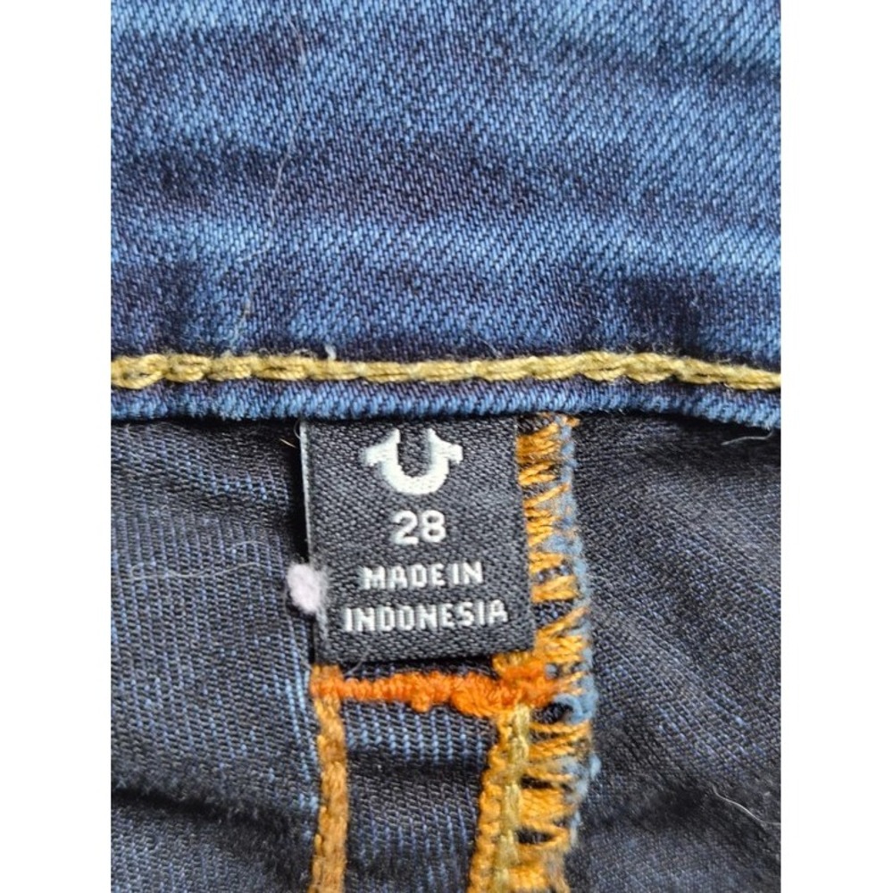True Religion Billie Jeans Women's 28 Mid Rise Straight Dark Wash Stretch Denim - Picture 8 of 14
